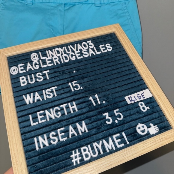 EUC Vineyard Vines Martha’s Vineyard Every Day Shorts Turquoise Size 0 - Picture 5 of 5